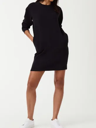 AirEssentials Crew Neck Dress- Black