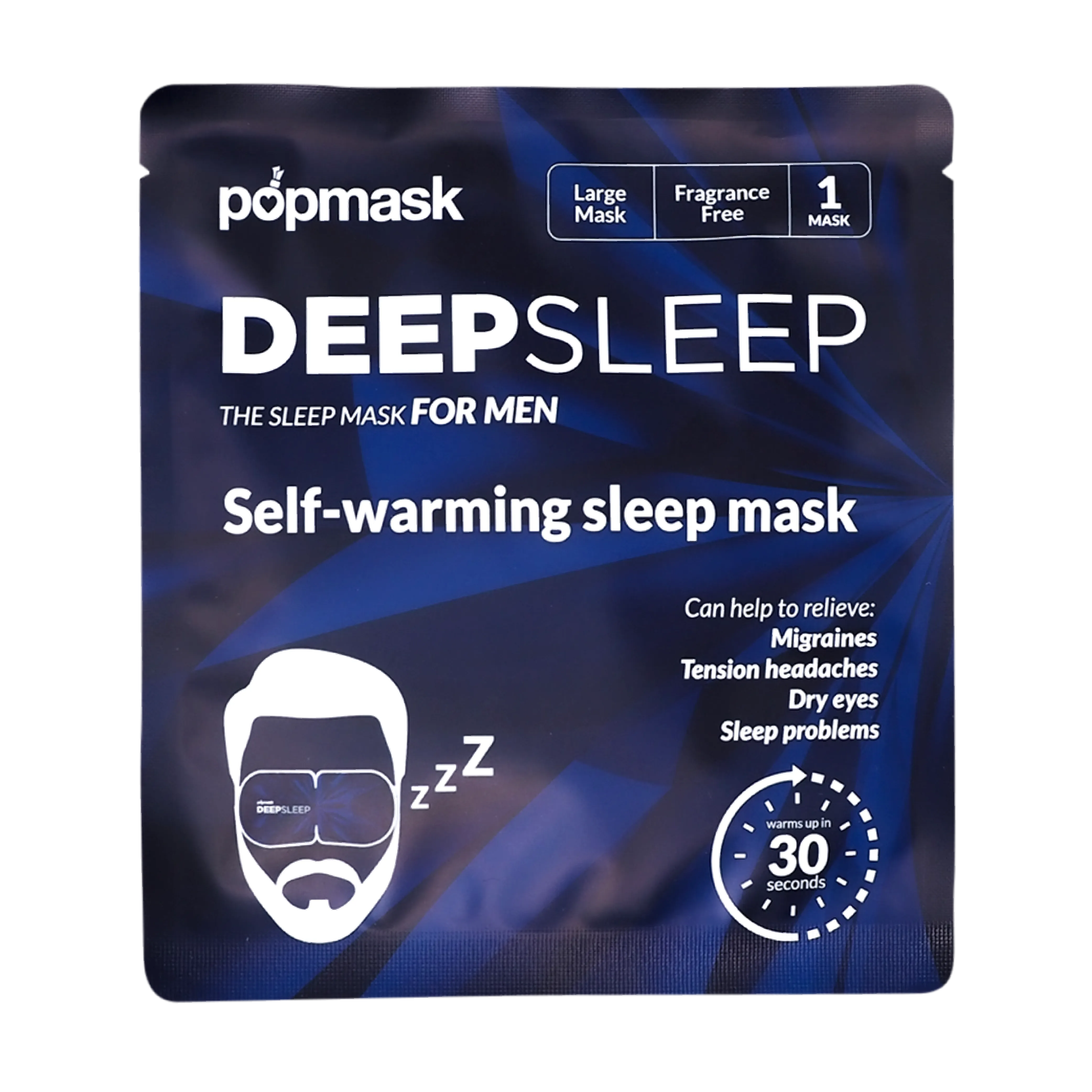Deep Sleep Self-Heating Eye Masks for Men - MULTIPACK (15 Masks) | Natural Dry Heat Relief for Migraines, Headaches, Allergies, and Dry Eyes