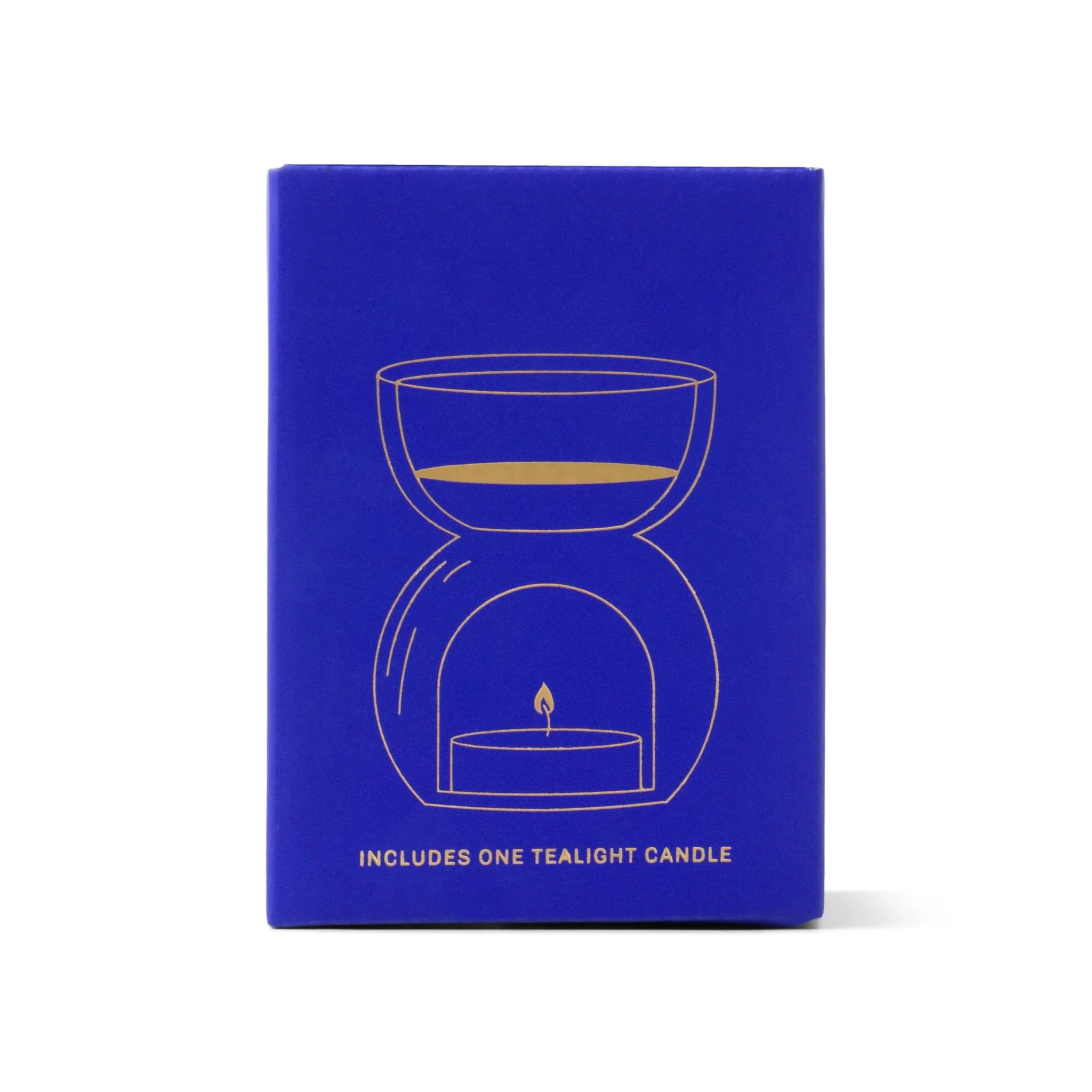 Essential Oil Burner & Tea Light Candle - Cobalt Blue Glass
