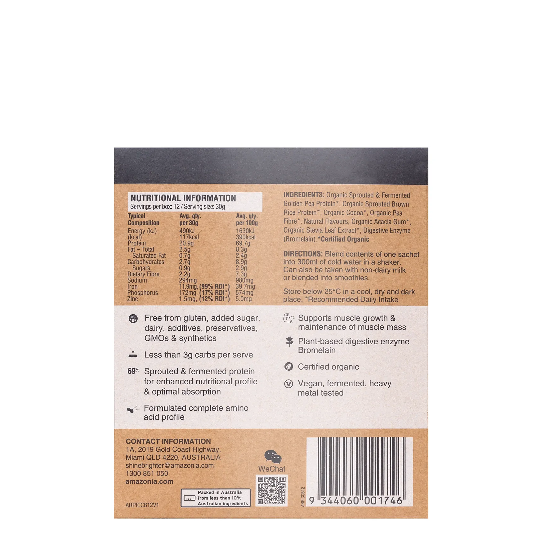 Raw Protein Isolate Choc Coconut