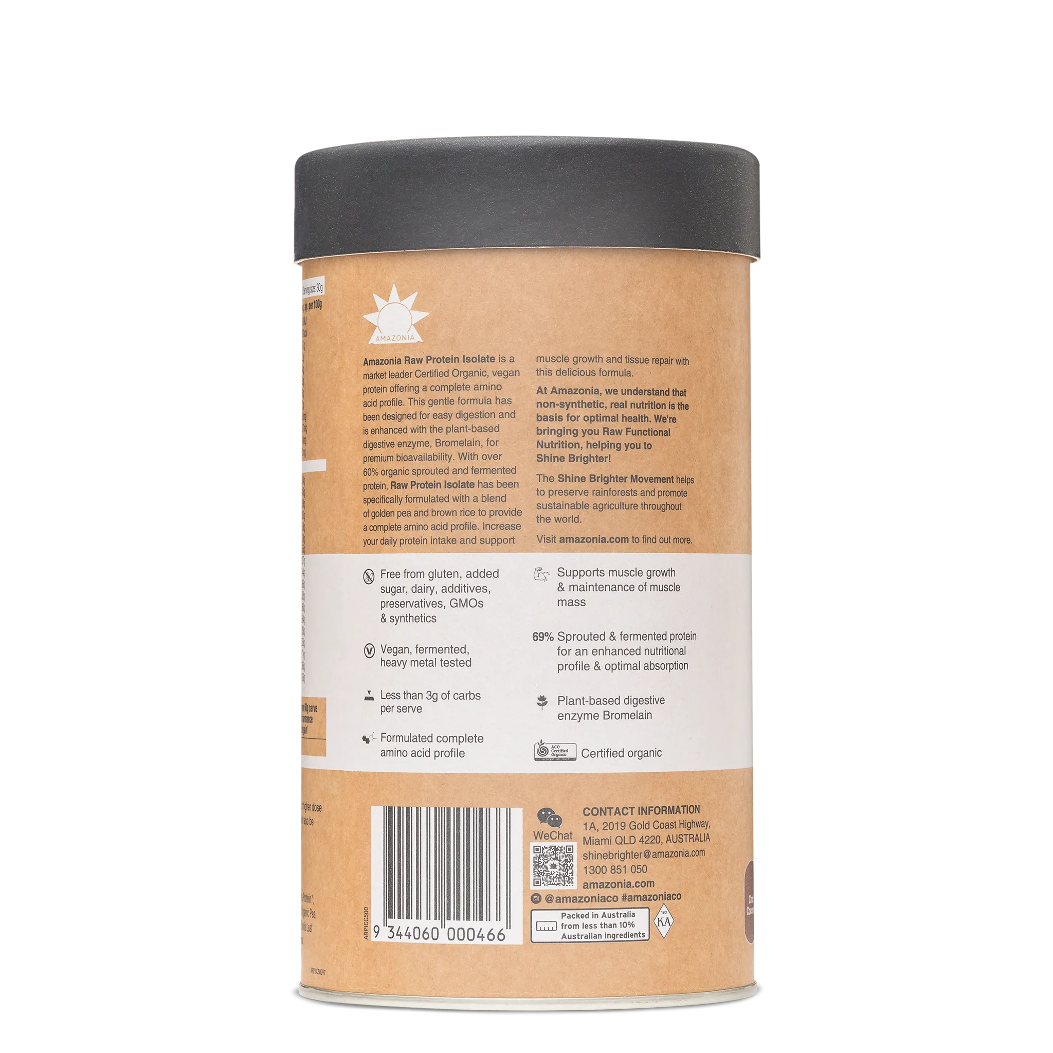 Raw Protein Isolate Choc Coconut