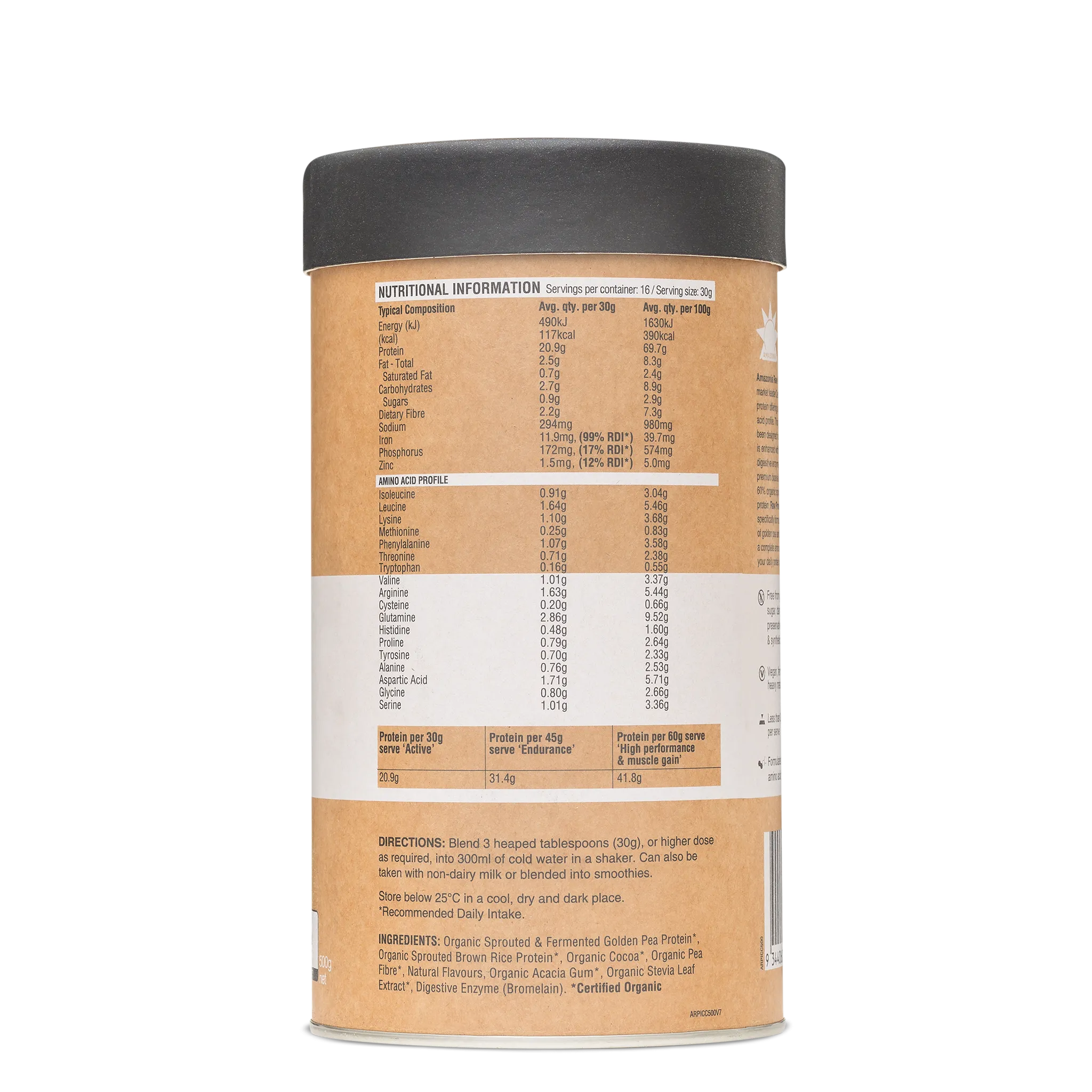 Raw Protein Isolate Choc Coconut